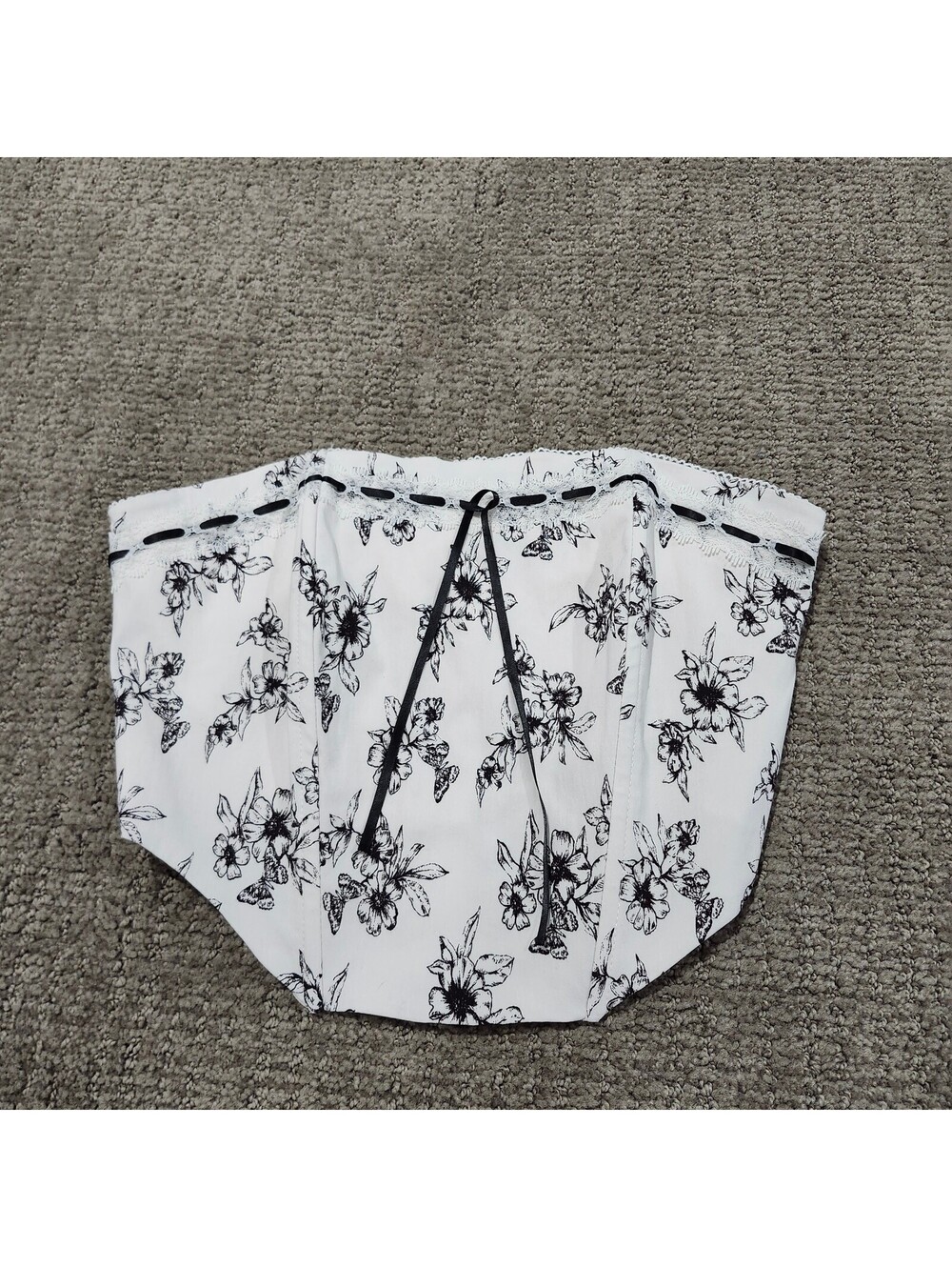 Beverly and Beck Women's Floral Print Corset Top Size S